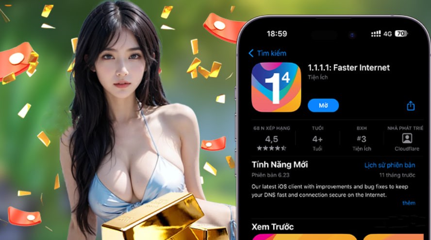 Hình ảnh quảng cáo của vv88 hiển thị nền tảng và các lợi ích